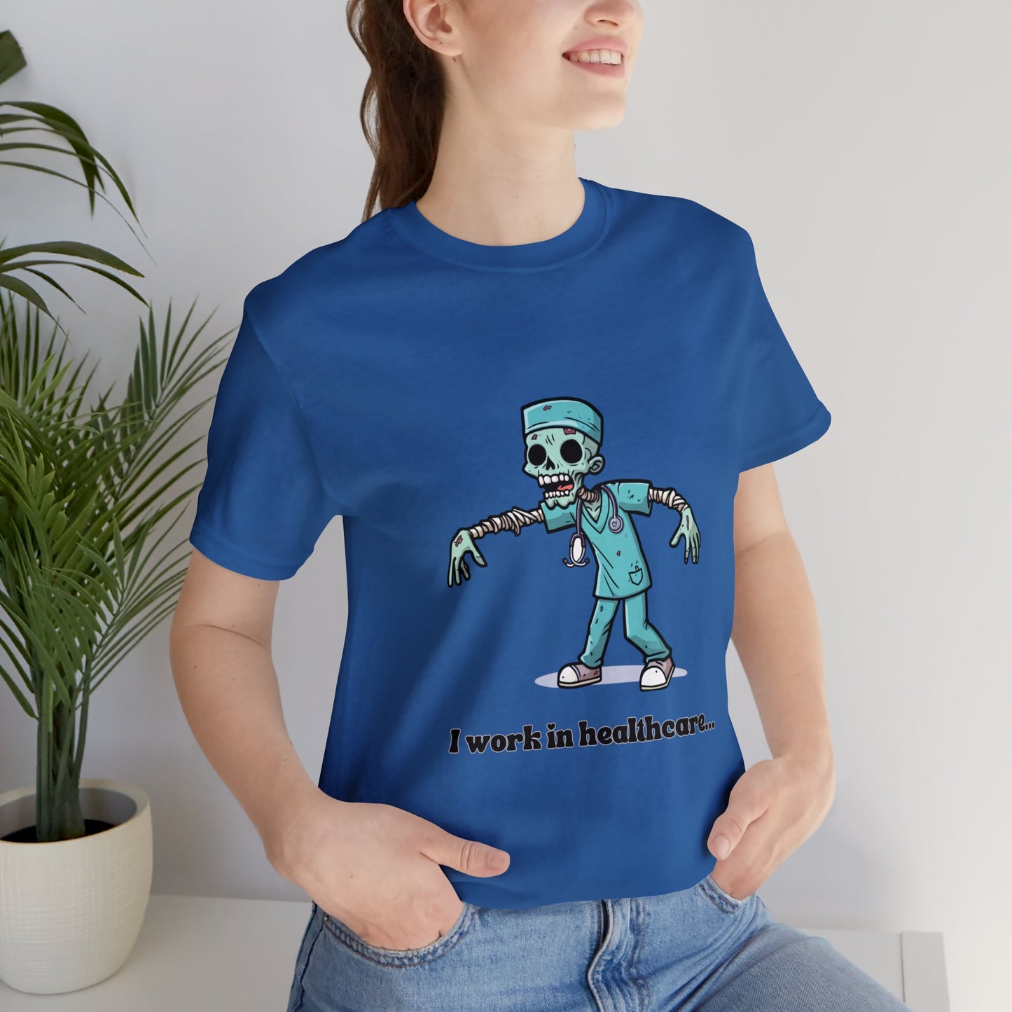 Healthcare Zombie Unisex Jersey Short Sleeve Tee
