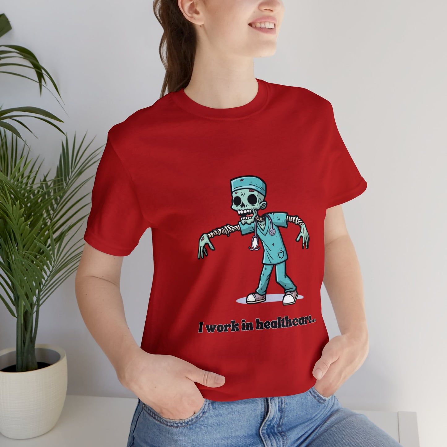 Healthcare Zombie Unisex Jersey Short Sleeve Tee
