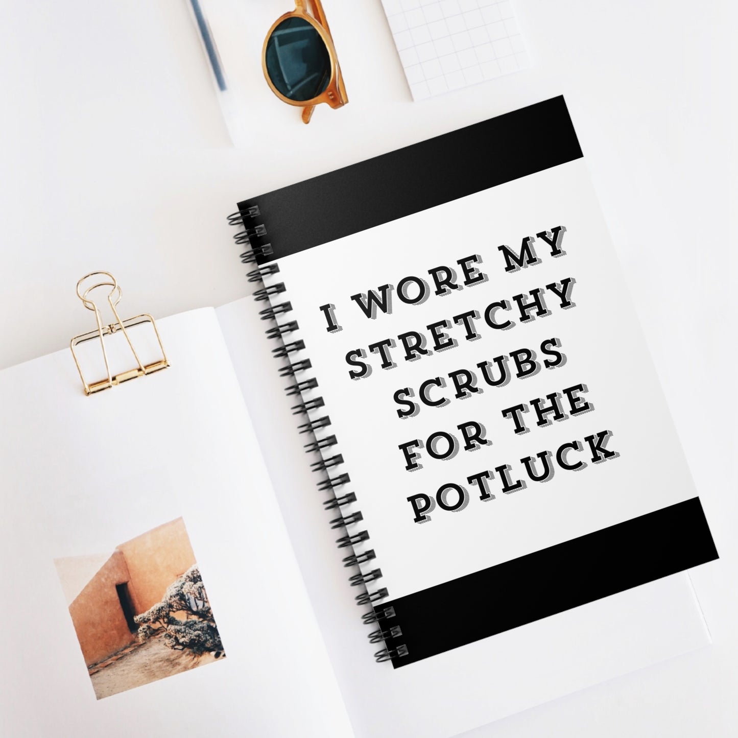 Stretchy Scrubs Spiral Notebook - Ruled Line